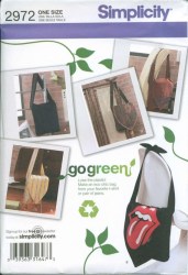 2972 UPCYCLE RECYCLE ECO HANDBAGS, TOTES PATTERN